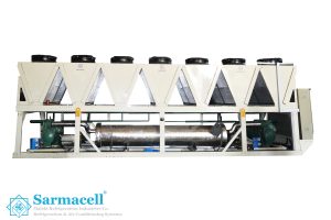 ساخت و راه اندازی چیلر اسکرو هوا خنک ۲۸۰ تن برای مجتمع تجاری الماس ری